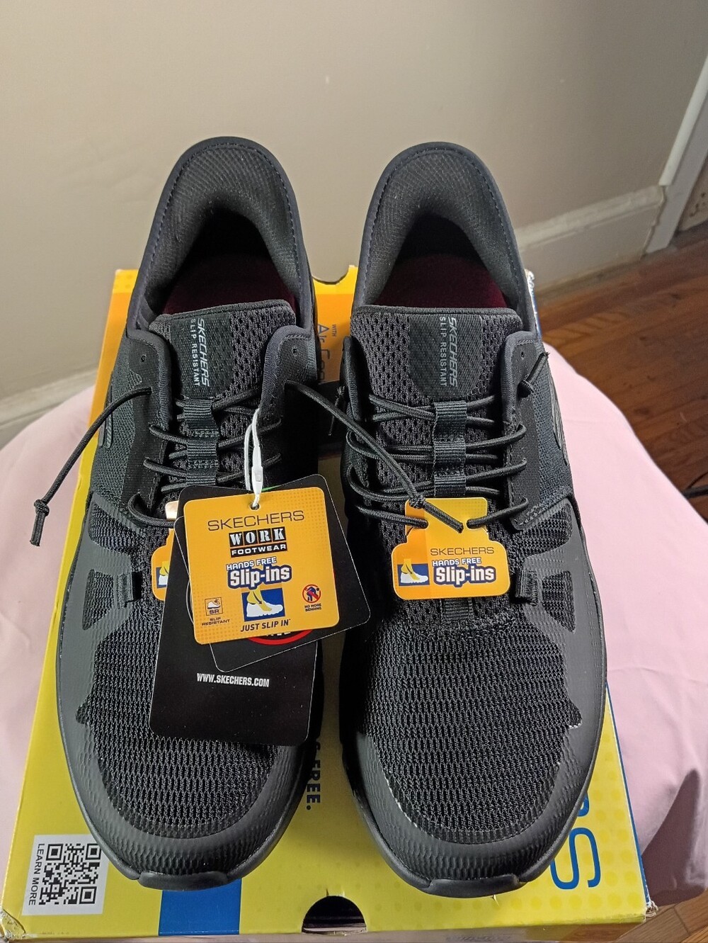 SKECHERS Size 11 Glide-Step Pro SR Hands Free Slip-ins Black Slip Resistant BLK
